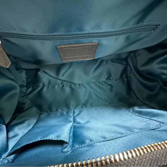 Coach Madison Madeline Satchel East West Mini Op Art Leather Trim - Picture 12 of 13